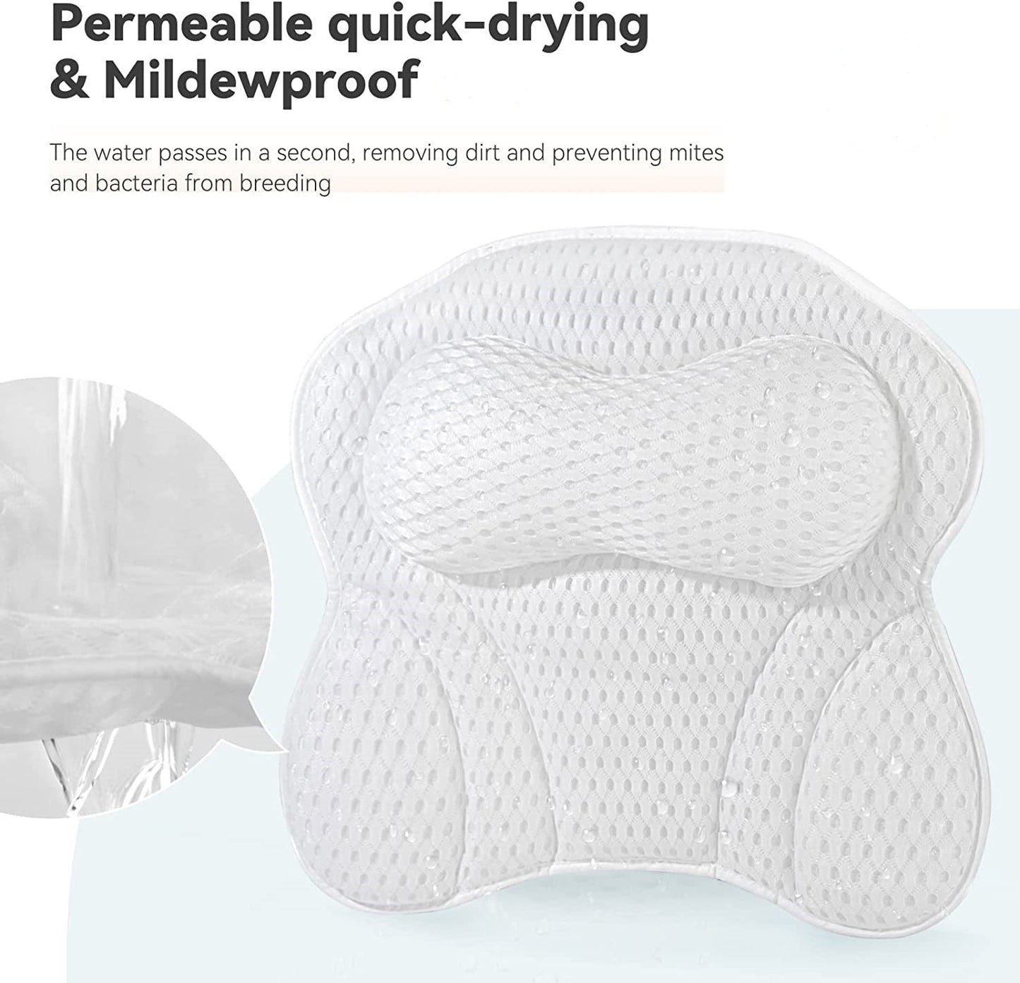 Bath Pillow - Thick, Soft, and Machine Washable - Blinkpicks