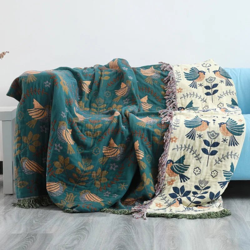 Cotton Nordic Sofa Cover - Comfy Boho Blanket - Blinkpicks