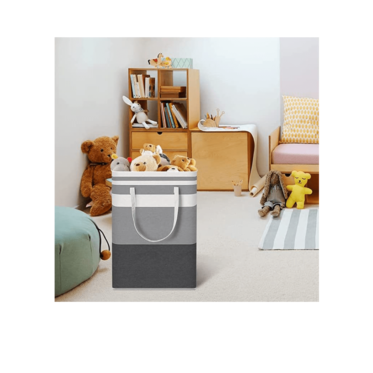 Foldable Laundry Basket - Cotton Linen - Blinkpicks