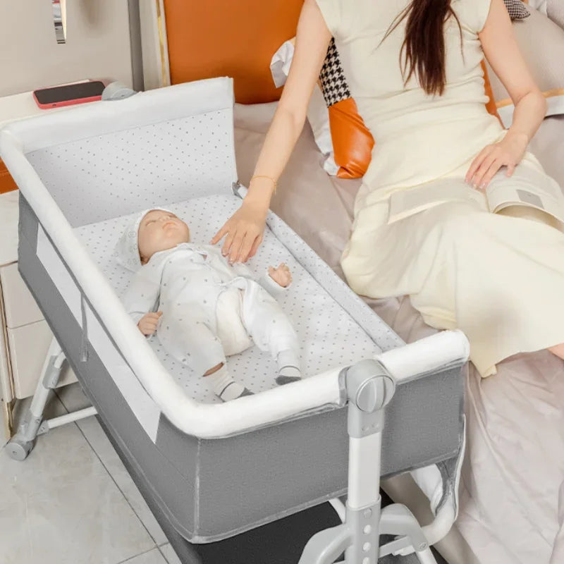 Adjustable Baby Crib: Portable, Foldable, Swinging Cradle