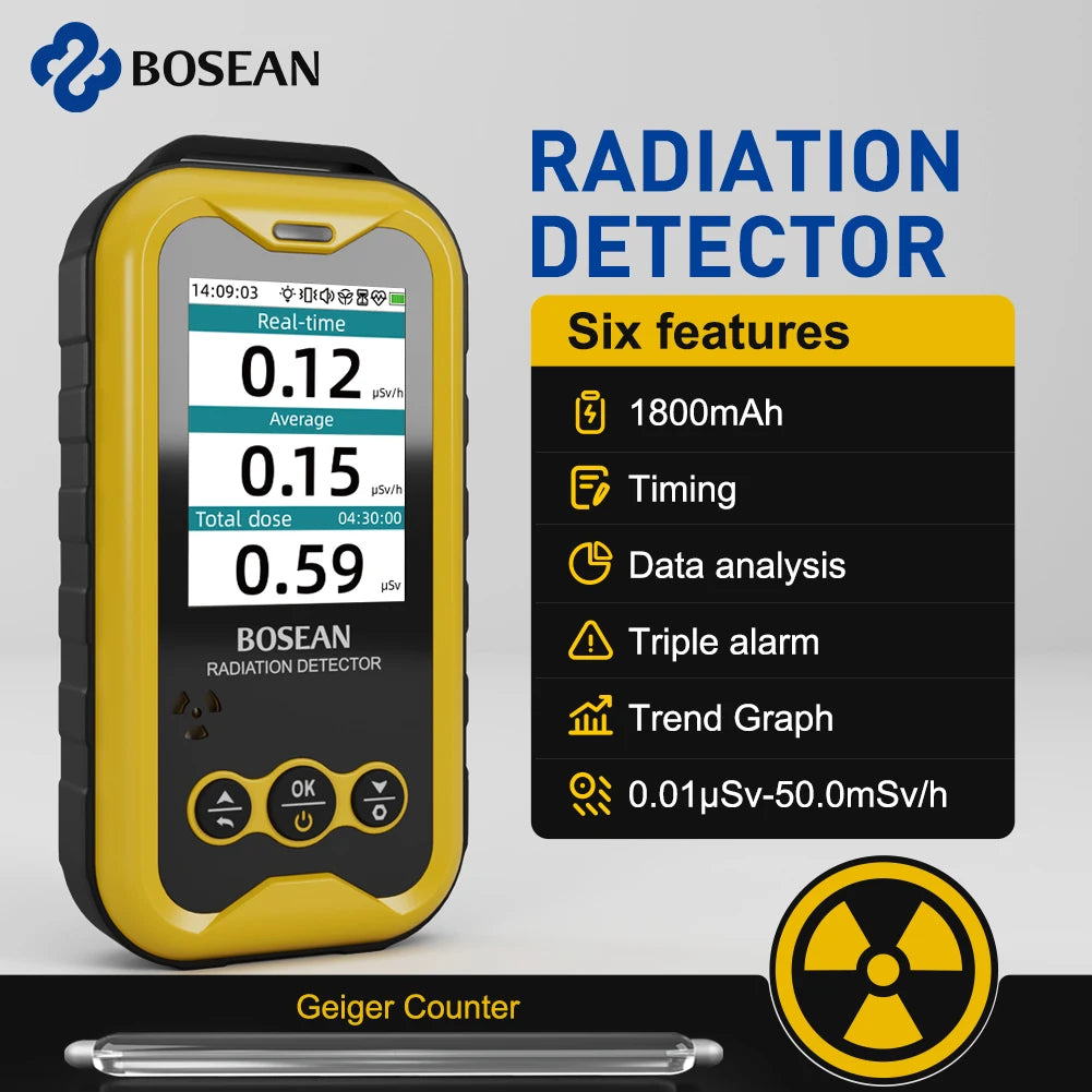 Geiger Counter Nuclear Radiation Detector - Handheld LCD Tester