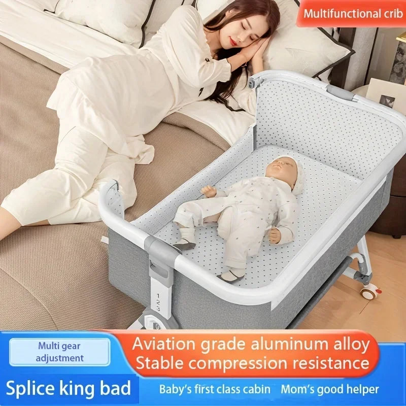 Adjustable Baby Crib: Portable, Foldable, Swinging Cradle