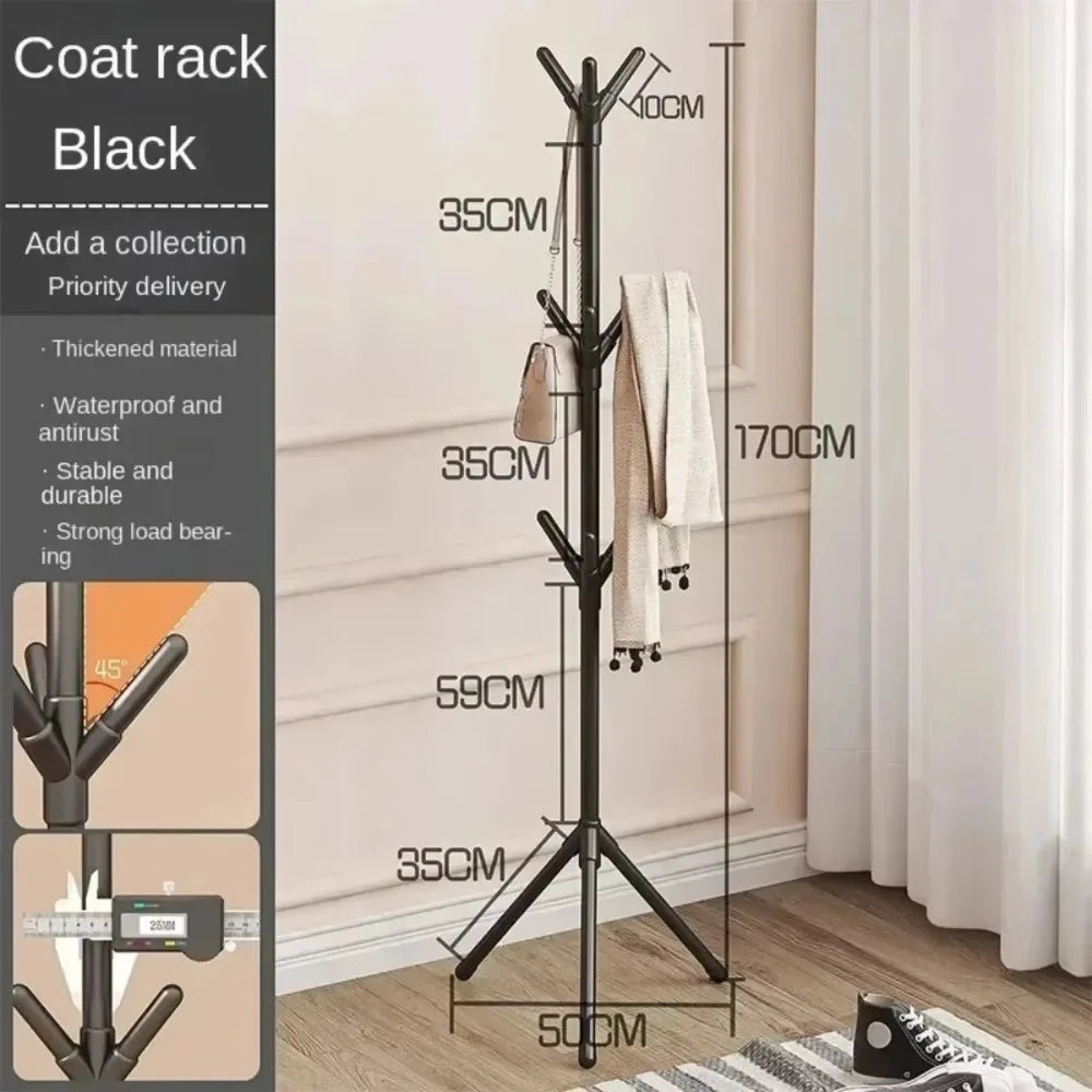 Clothes & Hat Rack: Vertical Tree Branch Coat Hook