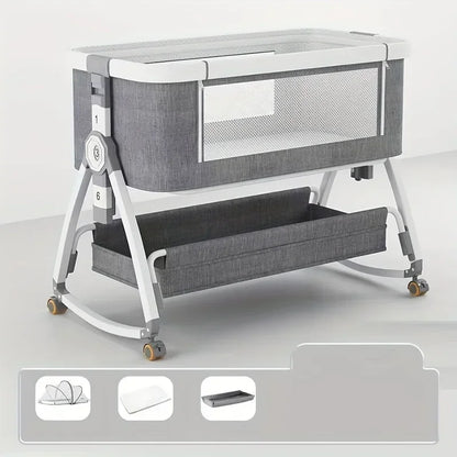 Adjustable Baby Crib: Portable, Foldable, Swinging Cradle