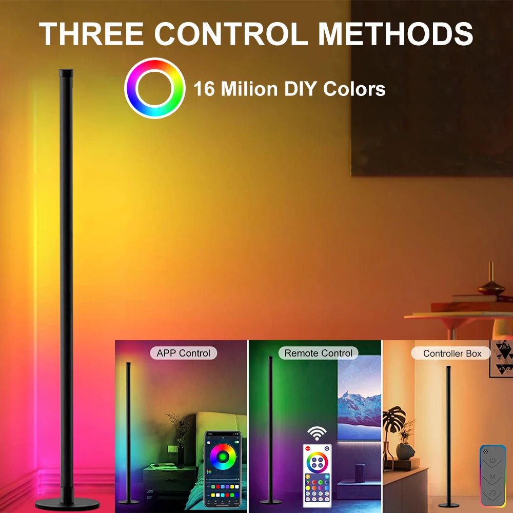 Smart RGB Floor Lamp - 16M Colors, Music Sync, App Control