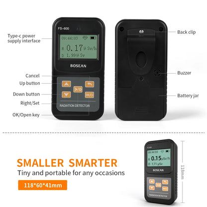 Geiger Counter Nuclear Radiation Detector - Handheld LCD Tester