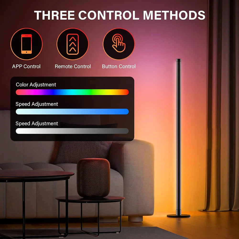 Smart RGB Floor Lamp - 16M Colors, Music Sync, App Control