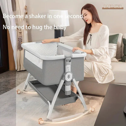 Adjustable Baby Crib: Portable, Foldable, Swinging Cradle